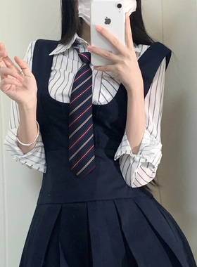 蓝色领带学院风jk日系