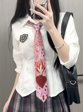 山本耀司日系暗黑印花领带男女款