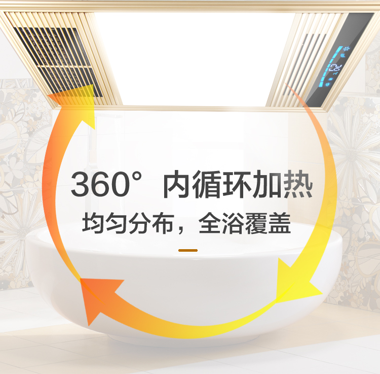 好太太风暖浴霸集成吊顶五合一卫生间浴室排气扇照明一体取暖风机 - 图0