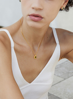 Sweetpeeps天然透辉石925银项链