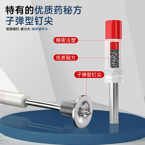 迷你炮钉一体钉吊顶神器专用消音射钉圆头消防钉子M8吊顶一体枪钉 - 图1