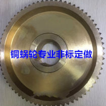 Speed reducer turbine worm rod copper worm gear 2 5M modulus copper ring copper sleeve iron core coated copper non-labeled copper worm gear customized)
