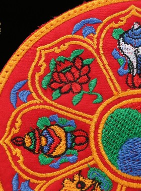 铃杵垫防滑布垫子手工刺绣