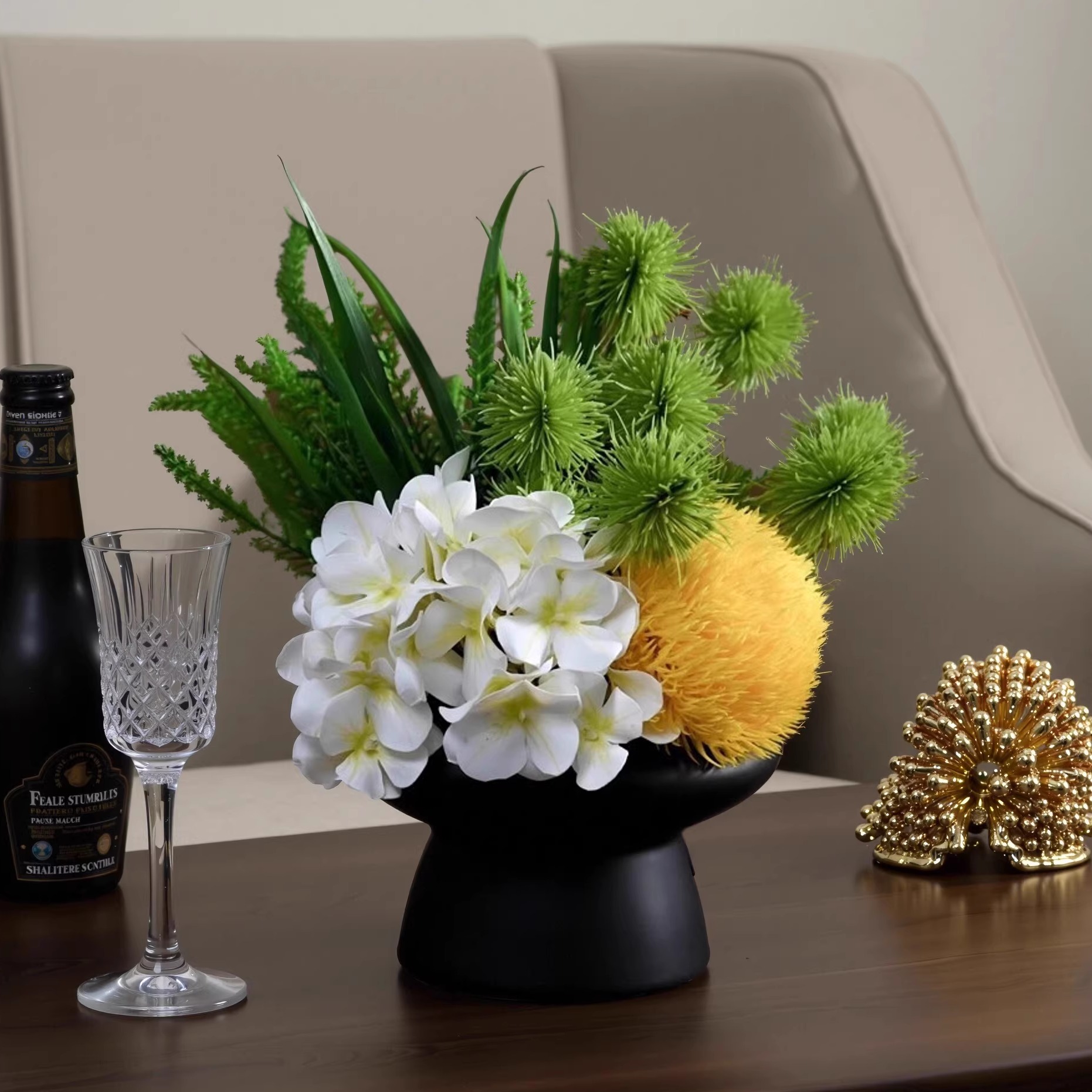 样板房现代仿真花高端客厅餐桌摆花酒店插花摆件轻奢花艺软装饰品 - 图2