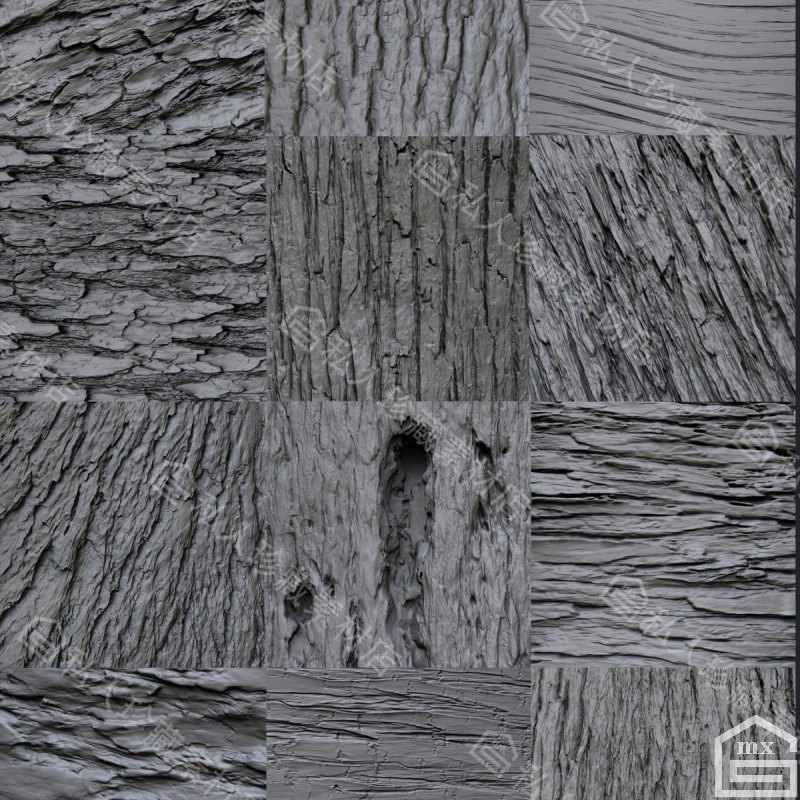 zbrush树皮木材纹理笔刷ZB木板木头木条纹木质树纹笔刷pablander,淘宝优惠券,粉丝福利购,淘宝优惠卷