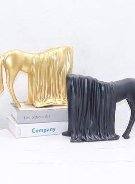 现代简约树脂动物摆件家居客厅酒柜样板间售楼处房玄关轻奢装饰品