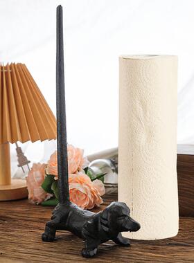 欧式轻奢铁艺站狗巾架铸铁工VSK艺品居摆件创家意装饰摆件餐餐厅