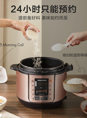 美的5L双内胆电压力锅24小时预约