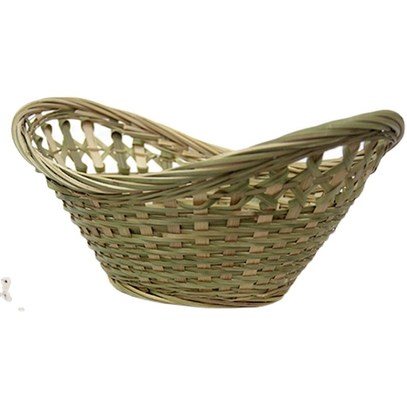 水果竹篮编织筐手提家用元宝形状竹制品干果收纳青篾小号装饰商用,淘宝优惠券,粉丝福利购,淘宝优惠卷