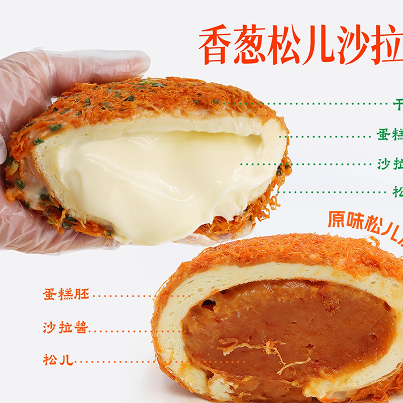 【独立包装】香葱松儿沙拉球独立包装流心爆浆香葱松儿沙拉球酱多,淘宝优惠券,粉丝福利购,淘宝优惠卷