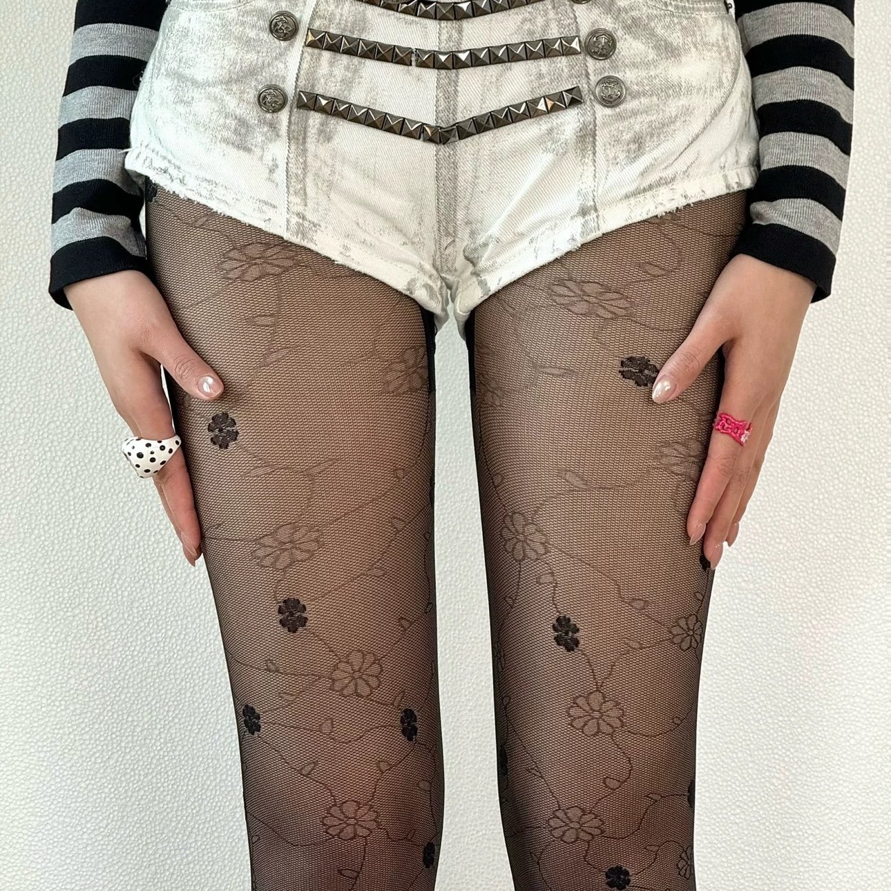 BON 复古优雅蕾丝透肉花卉打底袜性感花藤薄荷曼波绿连裤丝袜彩色,淘宝优惠券,粉丝福利购,淘宝优惠卷