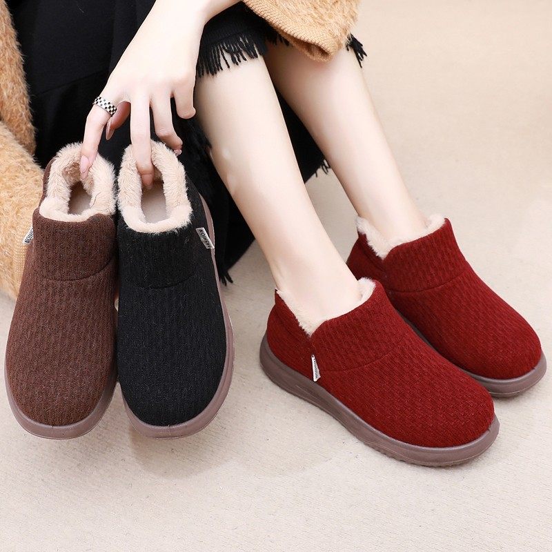 冬季新款加厚加绒舒适雪地靴一脚蹬时尚棉鞋外穿妈妈棉鞋防寒保暖,淘宝优惠券,粉丝福利购,淘宝优惠卷