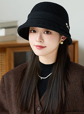 带头发一体式帽子真自然显