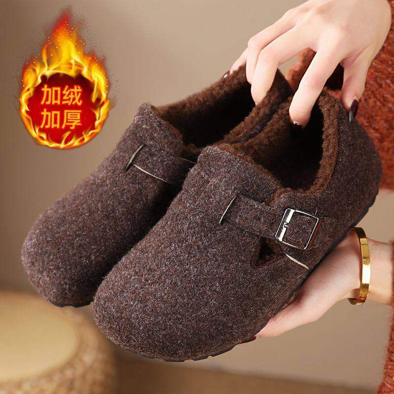 休闲风勃肯鞋2025冬季纯色勃肯棉鞋小个子复古港风冬天女鞋勃肯鞋,淘宝优惠券,粉丝福利购,淘宝优惠卷