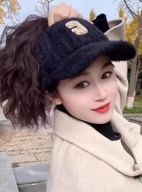 秋冬保暖帽子假发全头套女