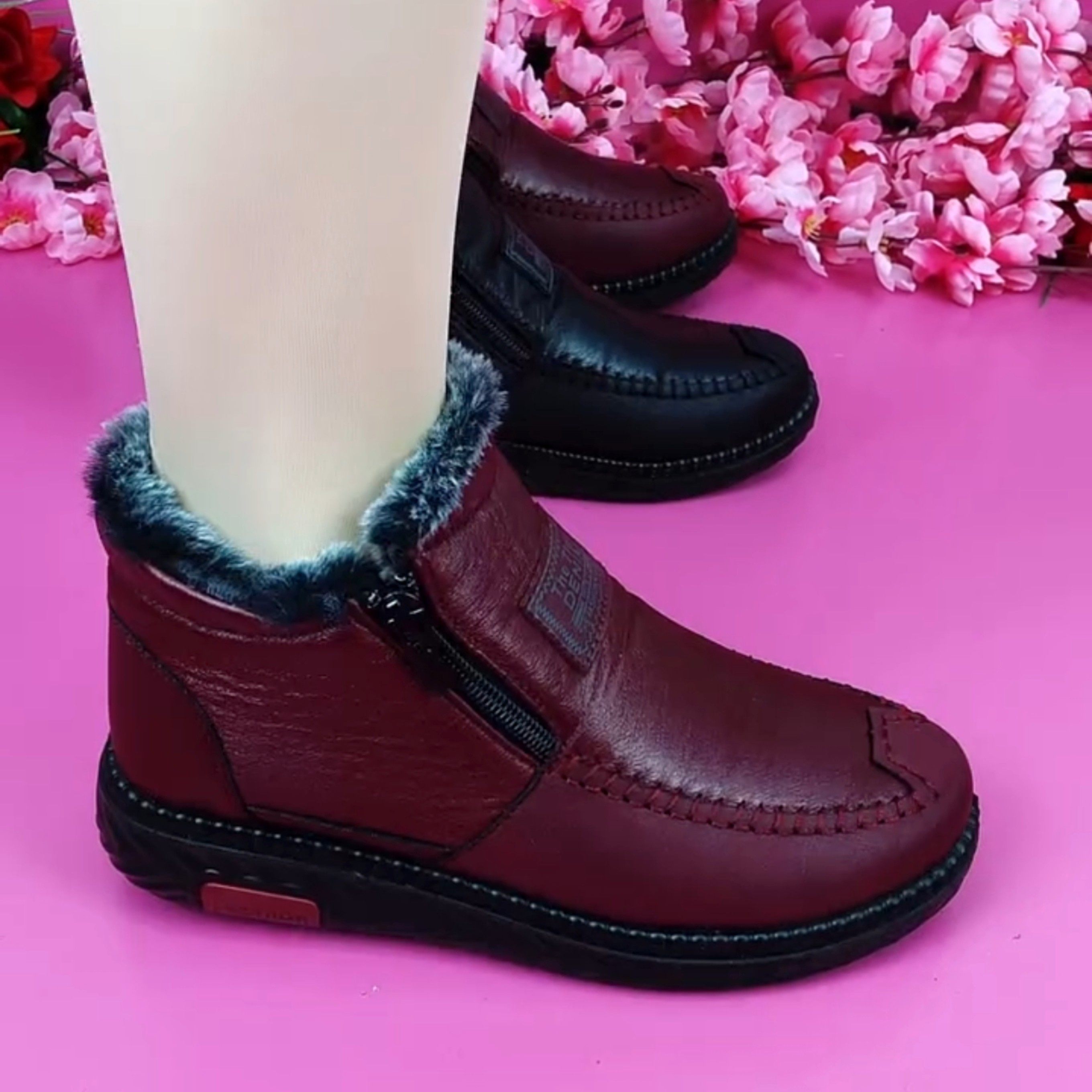 防水防滑软底奶奶短靴老北京布鞋冬季女棉鞋加厚保暖中老年妈妈鞋,淘宝优惠券,粉丝福利购,淘宝优惠卷