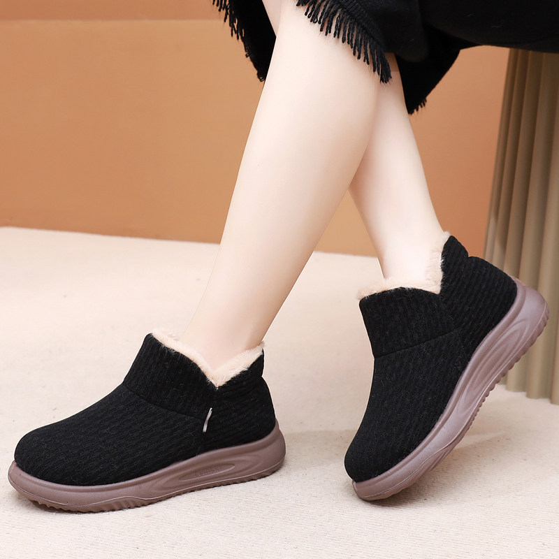 冬季新款加厚加绒舒适雪地靴一脚蹬时尚棉鞋外穿妈妈棉鞋防寒保暖,淘宝优惠券,粉丝福利购,淘宝优惠卷