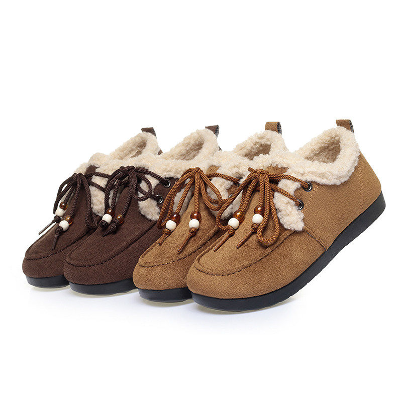 保暖懒人一脚蹬豆豆鞋加绒勃肯棉鞋女2026秋冬新款舒适外穿毛毛鞋,淘宝优惠券,粉丝福利购,淘宝优惠卷