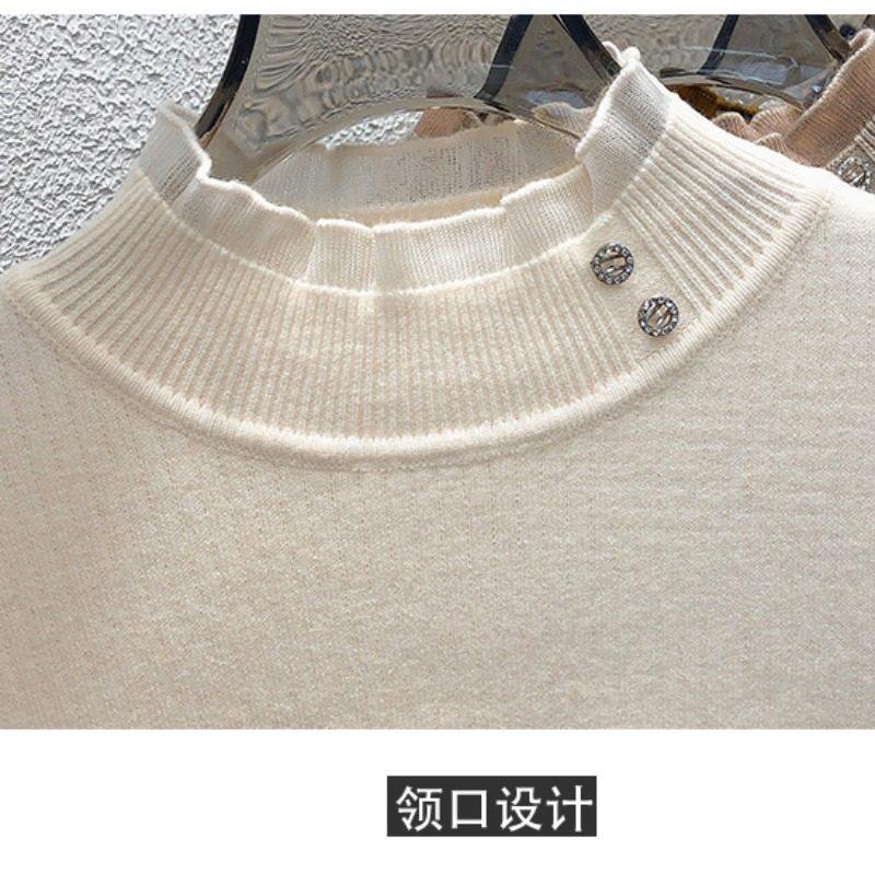 半高领一体绒打底衫女士春秋装2025新款爆款高级好看加绒加厚毛衣,淘宝优惠券,粉丝福利购,淘宝优惠卷