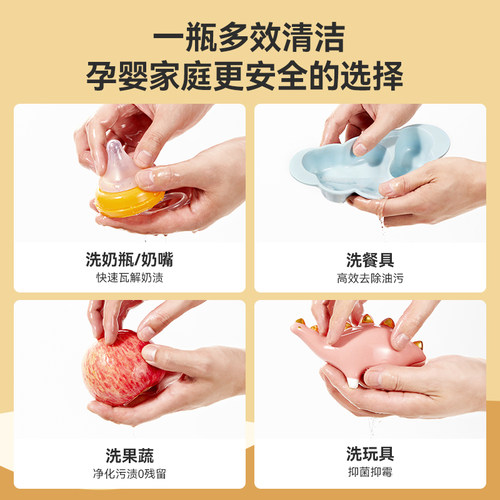 GreenKulture露力可进口天然婴儿奶瓶清洁剂宝宝餐具玩具清洗专用 - 图1