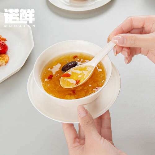 一次性餐具碗筷稻壳碗碟盘子碗盘套装食品级家用加厚户外饭碗露营 - 图0