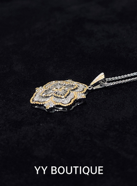 拉丝项链宫廷风歌剧院法式双色