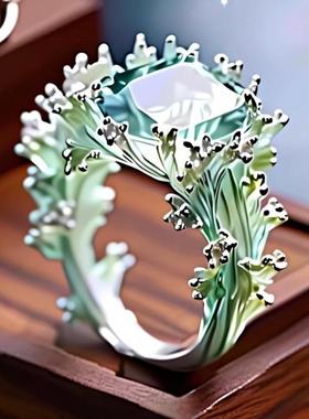 热卖新款创意海洋珊瑚不规则珐琅指环气质个性时尚风戒指