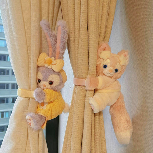 迪士尼窗帘扣 懒懒家居星黛露贝儿汽车绑带毛绒可爱公仔新车装饰 - 图1