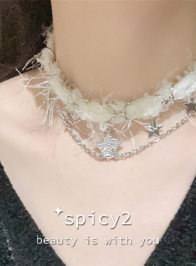 圣诞choker锁骨链秋冬Y2K辣妹
