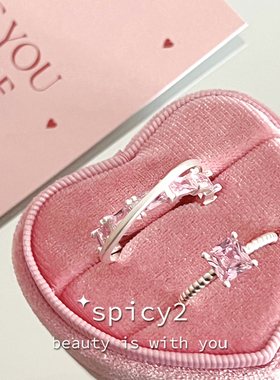 百搭高级感哑光开口戒轻奢甜妹