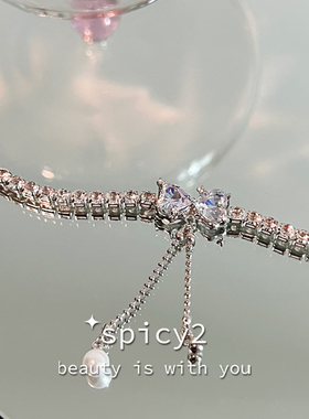 贵气千金小众锁骨链爱心蝴蝶结