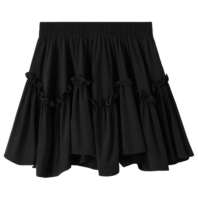 Large size irregular ruffled short skirt cake skirt