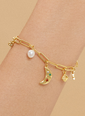 Neverfar月亮彩饰手链