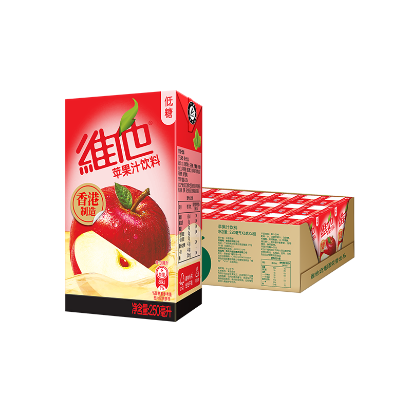 首单！港版Vita维他苹果汁250ml*24盒