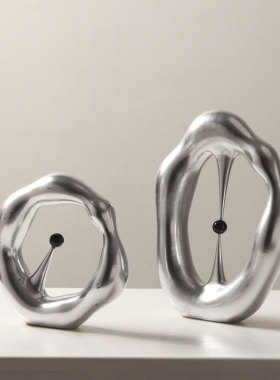 现代简约创意抽象几何圆圈摆件样