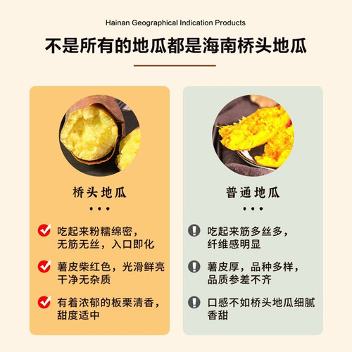 官方原产地旗舰店 海南澄迈桥头地瓜富硒地瓜沙地红薯顺丰礼盒 - 图2