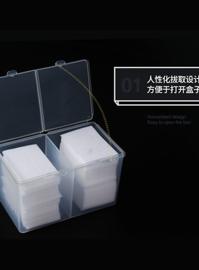 美甲棉片盒置物空盒桌面收纳工具箱子笔筒盒子化妆棉片棉签盒