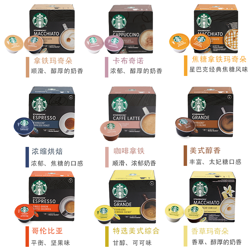 Starbucks星巴克多趣酷思原装进口胶囊咖啡家享多口味可选三盒装 - 图0