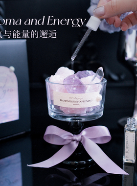 梦屿晶石香薰礼盒家用室内精油无火扩香石香薰摆件送女生伴手礼物