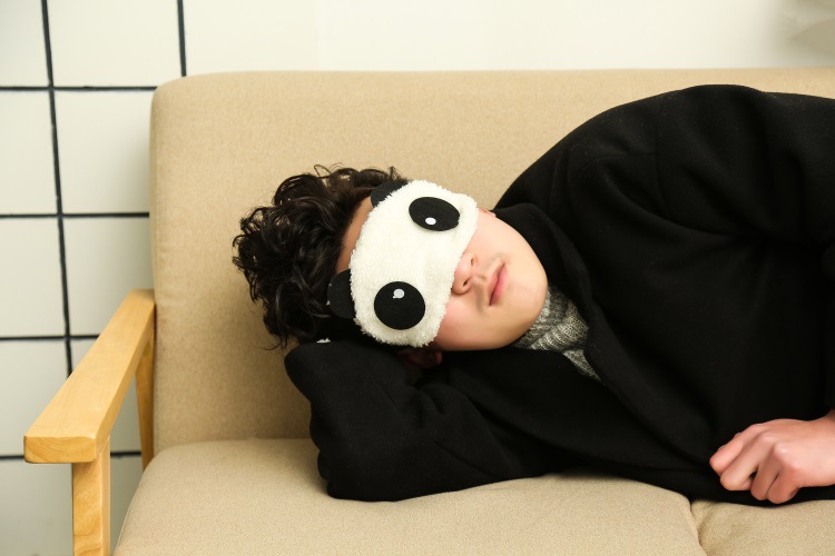 卡通熊猫眼罩可怜表情鄙视表情眼罩遮眼新款可爱个性创意遮光眼罩 - 图2
