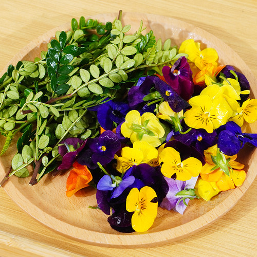 新鲜三色堇清香木胡椒木三色花蛋糕装饰饮品烘培摆盘点缀花草组合 - 图2