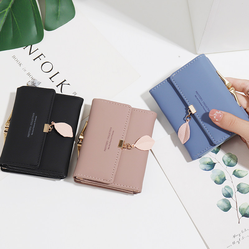 女小众设计小清新学生短款零钱包 步跃伦钱包