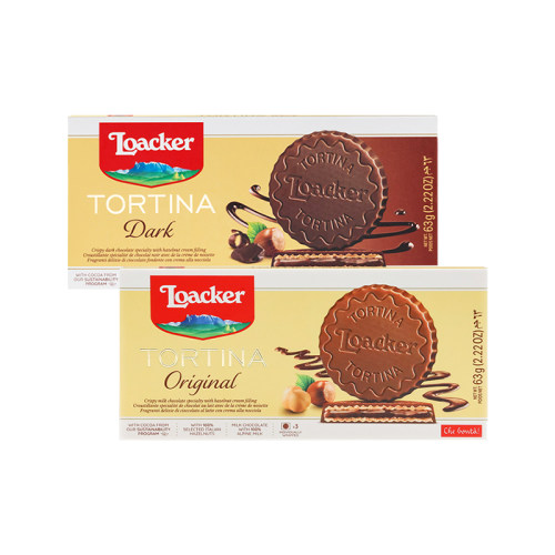 Loacker莱家进口托提纳涂层威化饼干办公室休闲小零食黑巧克力2盒 - 图3