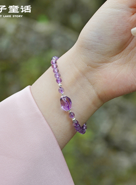 西子童话女天然紫水晶灵隐文创馆