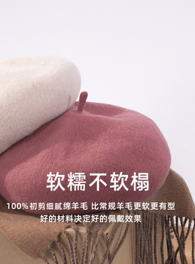 粉色贝雷帽大头围巨显脸小