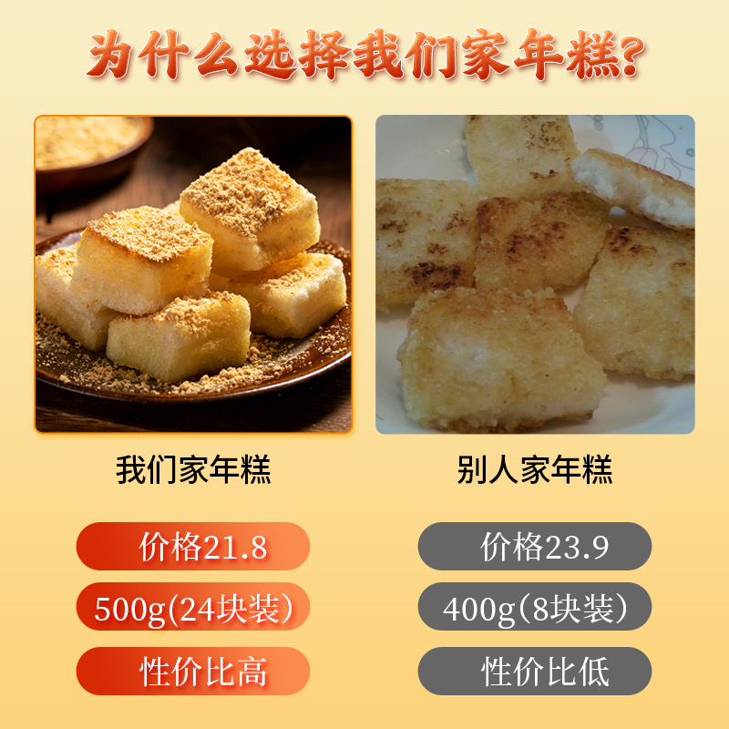 日式拉丝年糕糍粑烧烤火锅食材网红烤年糕围炉煮茶年糕年货小吃 - 图1