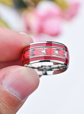 跨境爆款不锈钢戒指小众感韩版不掉色韩版简约素圈轻奢指环