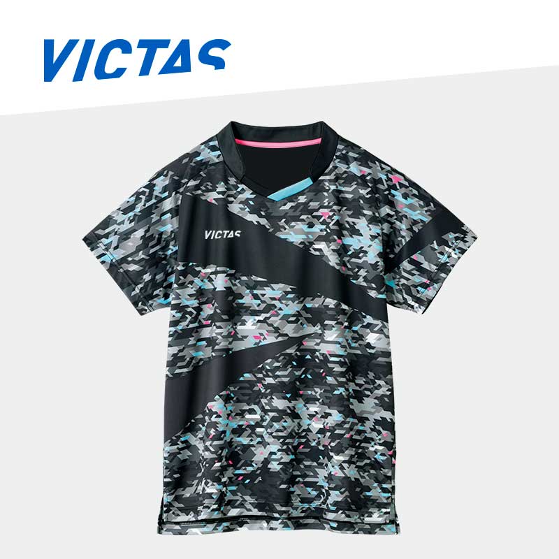 victas维克塔斯乒乓球比赛服上衣训练衣服短袖运动T恤086106-图3