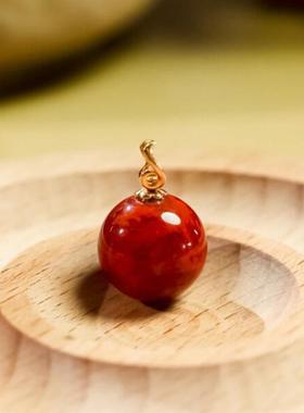 天然南红玛瑙新中式项链气质百搭