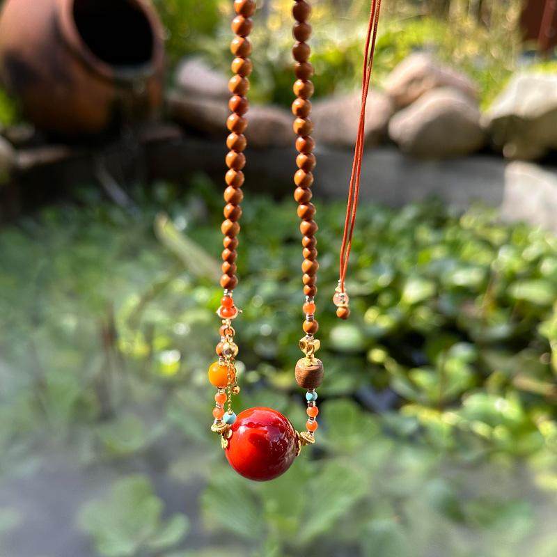 天然川料南红玛瑙大颗粒转运珠项链橄榄核小米珠沉香蜜蜡毛衣链女,淘宝优惠券,粉丝福利购,淘宝优惠卷